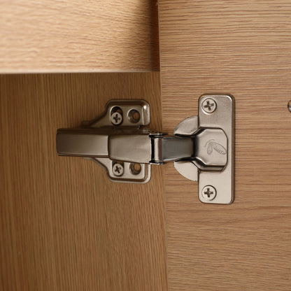 American Design 24-Inch Oak Bathroom Vanity with Resin Sink and 2-Door Cabinet