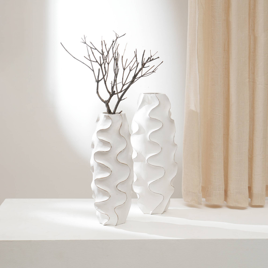 Handcrafted Wooden Flower Vase, 5.5 x 5.5 x 15.5 in, Rustic Decor for Living Spaces, Natural