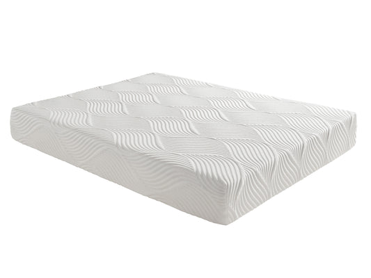 10-Inch Queen Gel-Infused Memory Foam Mattress - Firm, Breathable Tencel Cover, White, Mattress in a Box