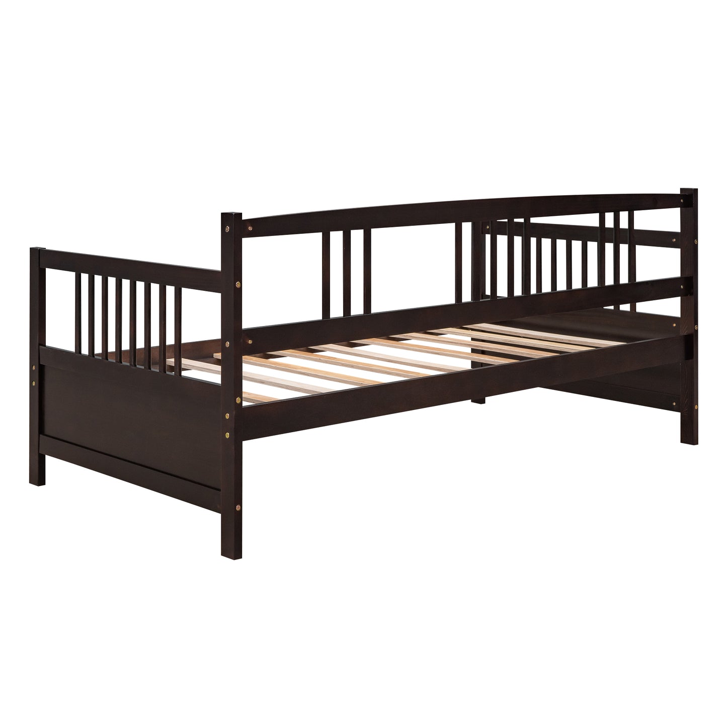 Elegant Espresso Twin Solid Wood Daybed with Multifunctional Design