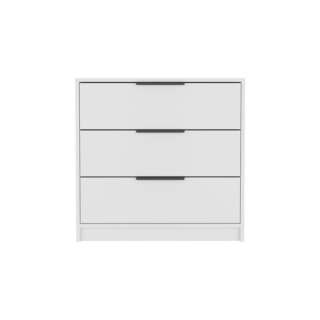 Kaia Modern White 3-Drawer Dresser with Elegant Top