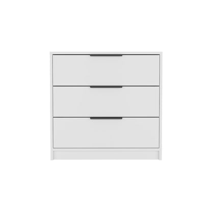 Kaia Modern White 3-Drawer Dresser with Elegant Top