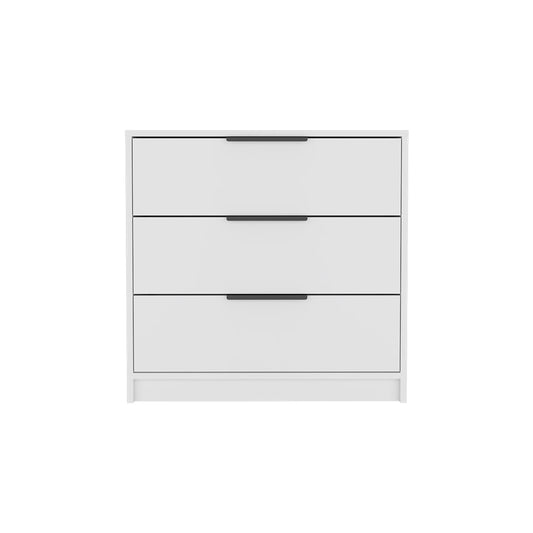 Kaia Modern White 3-Drawer Dresser with Elegant Top