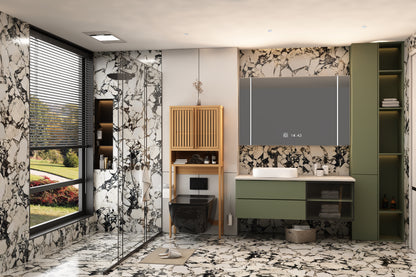 Bamboo Freestanding Toilet Storage Organizer for Bathroom and Laundry - Space-Saving Design in Natural Finish