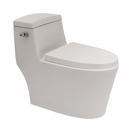 Modern Ceramic One-Piece Toilet with Soft-Close Seat and Powerful Tornado Flush System