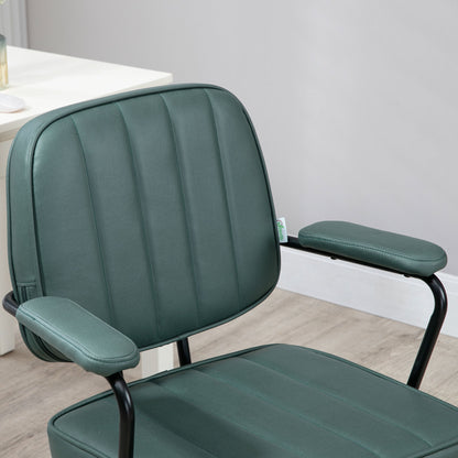 Adjustable Green Home Office Chair with Tilt Function and Lumbar Support