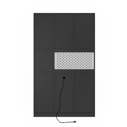 Elegant 74" Black Kitchen Pantry Cabinet with Versatile Storage Solutions, 6 Doors, 3 Shelves & 2 Drawers, Perfect for Kitchen, Laundry, or Craft Room