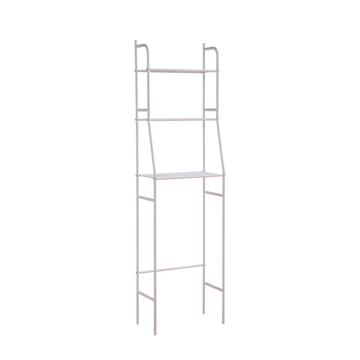 Elegant Three-Tier Bathroom Storage Rack - White