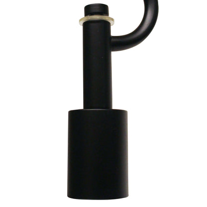 Three-Light Vintage Industrial Pendant for Kitchen or Dining, Fabric Cord, E-26, UL Listed, Satin Black