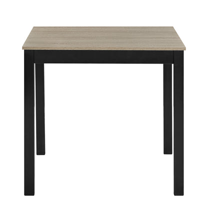 Contemporary Dining Table Two Tone Rustic Brown Black