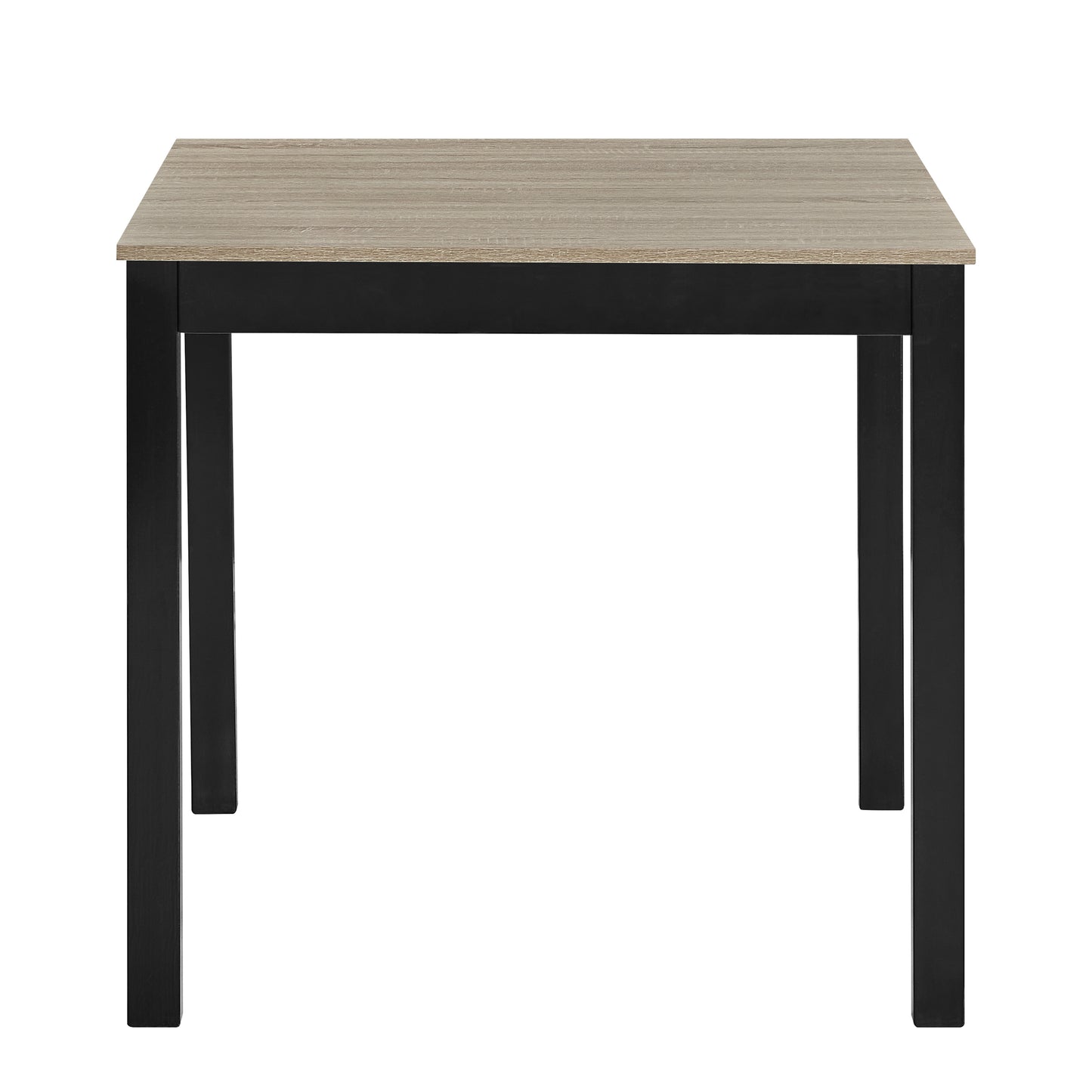 Modern Dining Set Rectangular Table Wood Chairs Black
