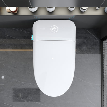 Premium Intelligent Toilet with Integrated Bidet, Auto Open/Close Seat, Foot Sensor, LED Display, Night Light, Warm Water & Dryer in Sleek White Finish