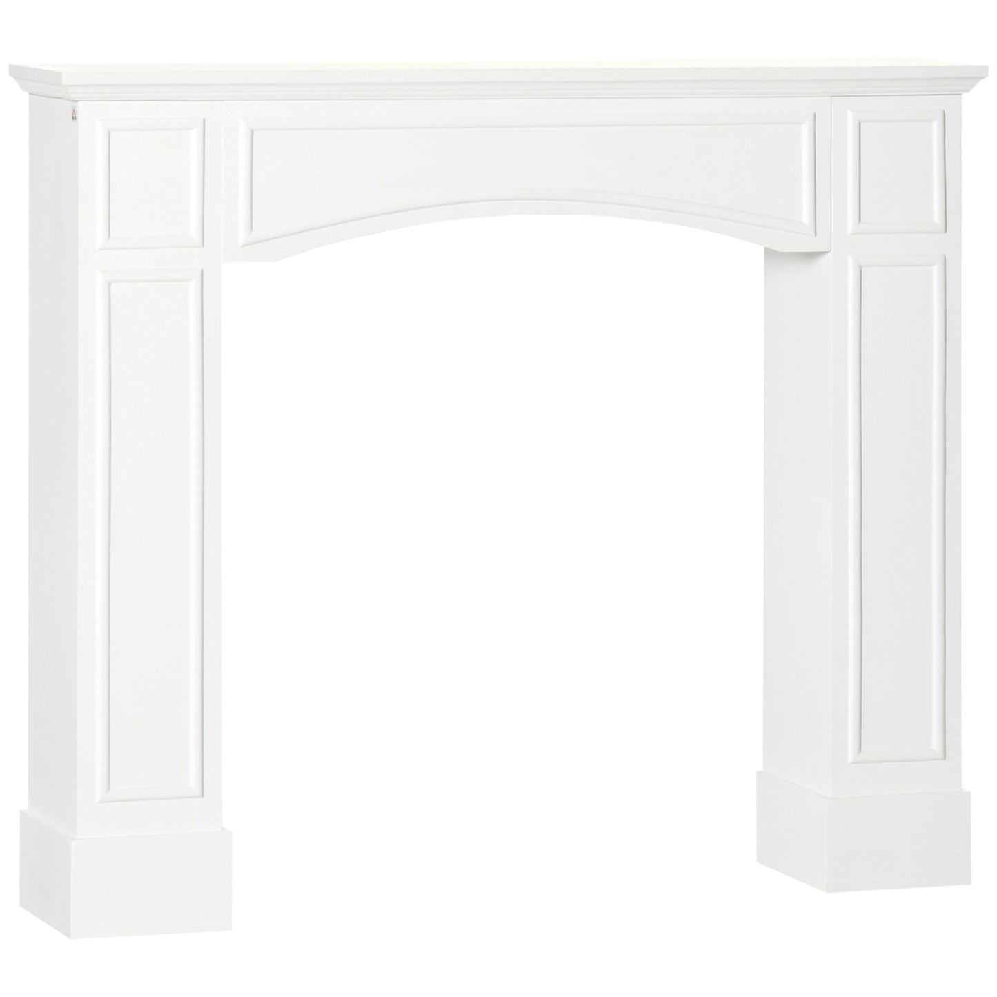 MDF Fireplace Mantel Surround for Electric Fireplaces - 45.3-Inch Wide, Anti-Tip, 66-Lb Capacity White