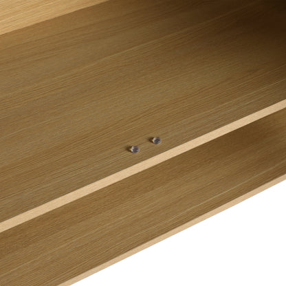 36" Modern Oak Bathroom Vanity Set with Easy-Clean Resin Sink and Multi-Layer Solid Wood Cabinet