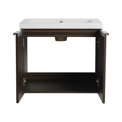 60-Inch Modern Bathroom Vanity with Soft Close Doors and Dual Sink - Eco-Friendly Design with Ample Storage Shelves