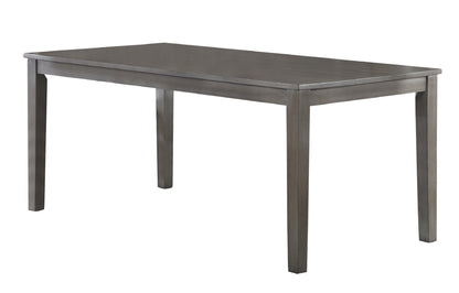 Rectangular Dining Table Wood Base Dining Room Gray Finish