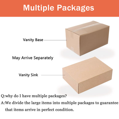 30-Inch Light Oak Freestanding Bathroom Cabinet with Soft-Close Doors & Integrated Resin Sink