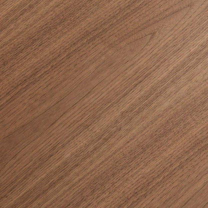 Length 39.37 Inch Modern Coffee Table,MDF Oval Coffee Table for Living Room,Small Coffee Table with Sturdy Pedestal for Apartment,Bedroom,Walnut
