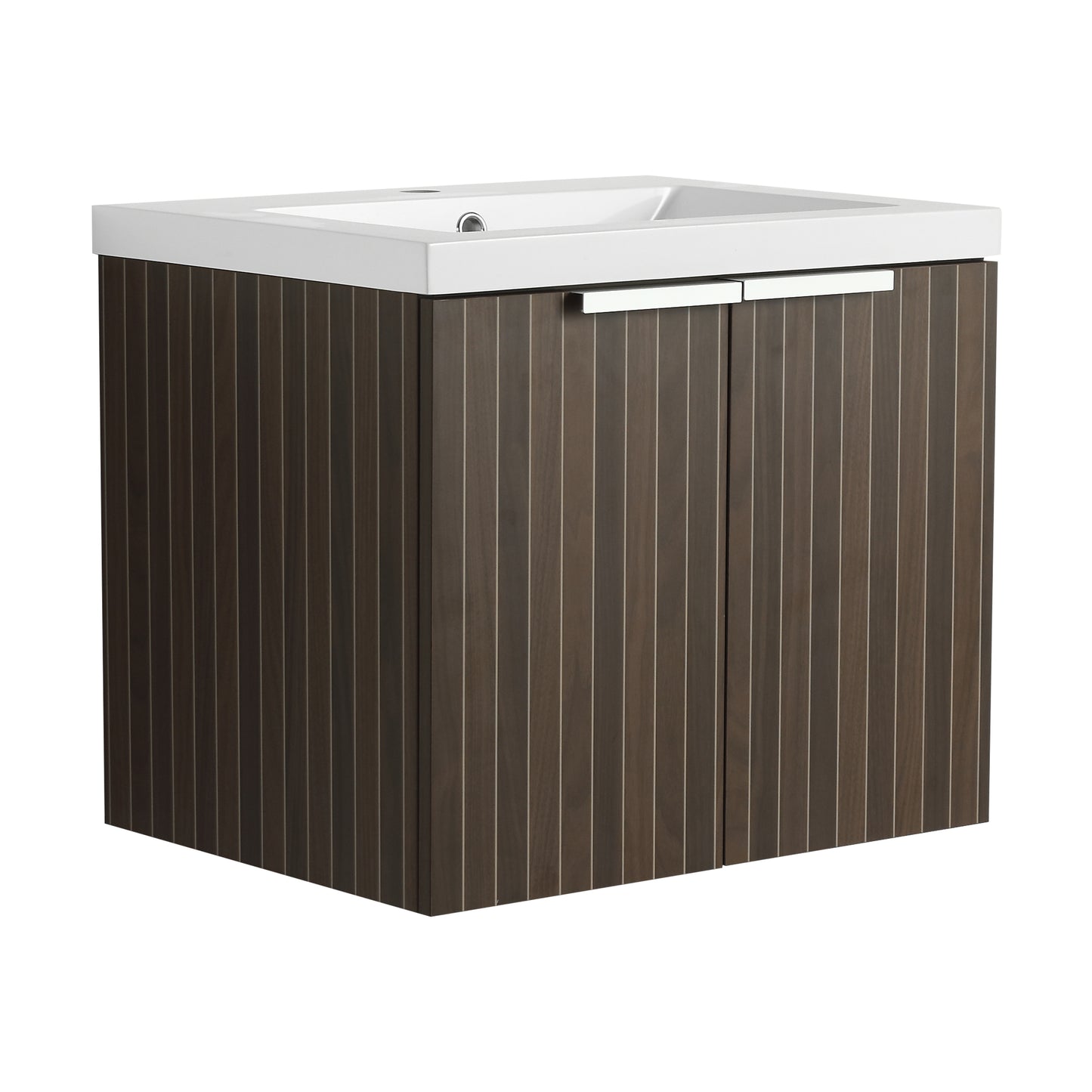 60-Inch Modern Bathroom Vanity with Soft Close Doors and Dual Sink - Eco-Friendly Design with Ample Storage Shelves