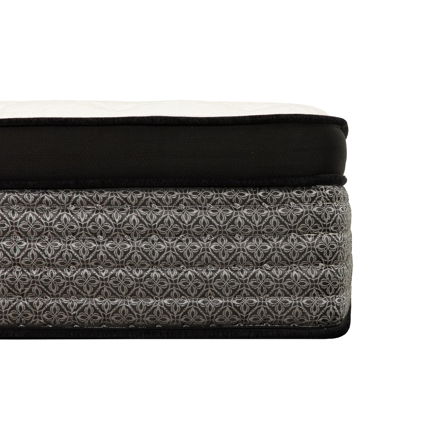 Majestic 16-Inch Plush Gel Memory Foam Hybrid Mattress, Queen Size, White/Gray