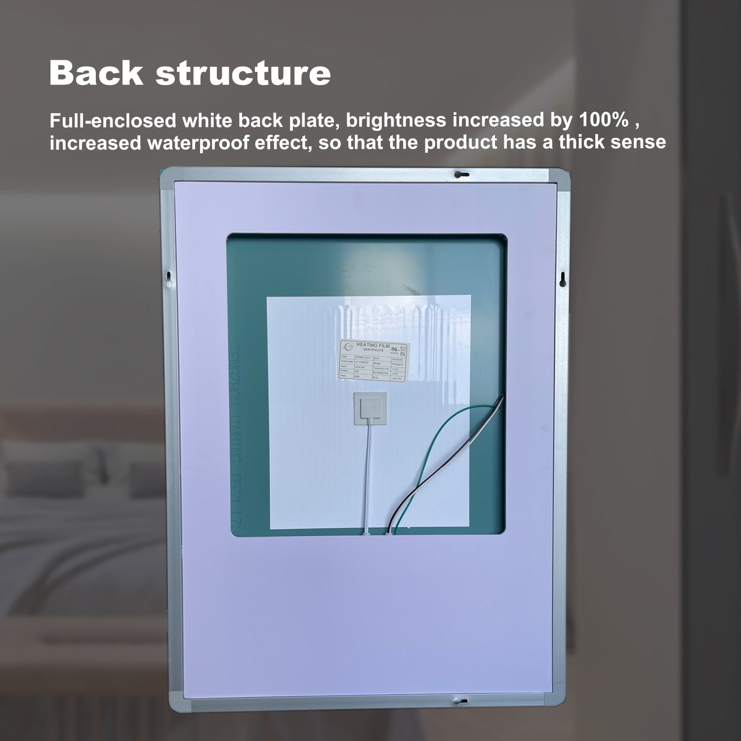 32"x24" High-Lumen Dimmable LED Vanity Mirror with Anti-Fog and Adjustable Color Temperature, Waterproof Design, Vertical & Horizontal Mounting