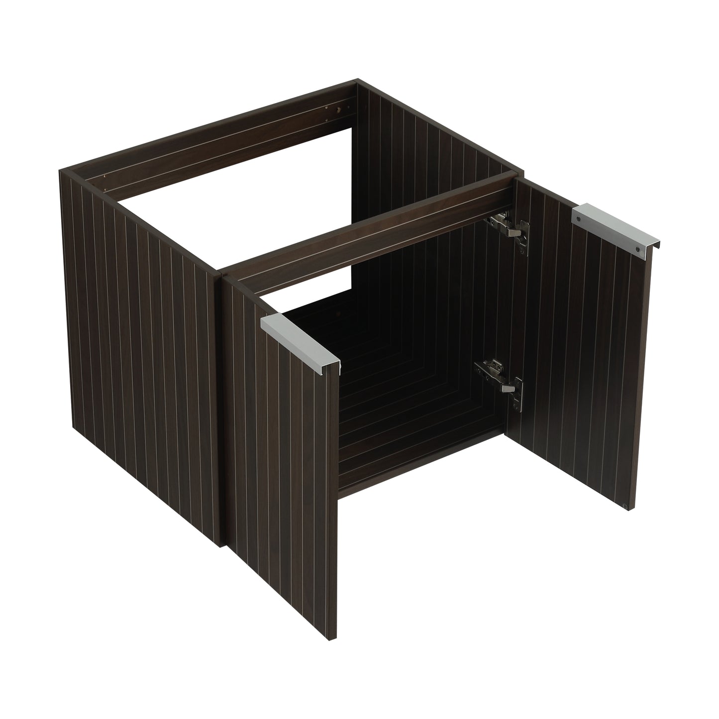 24-Inch Wall-Mounted Bathroom Vanity with Soft-Close Doors and Resin Sink for Compact Spaces