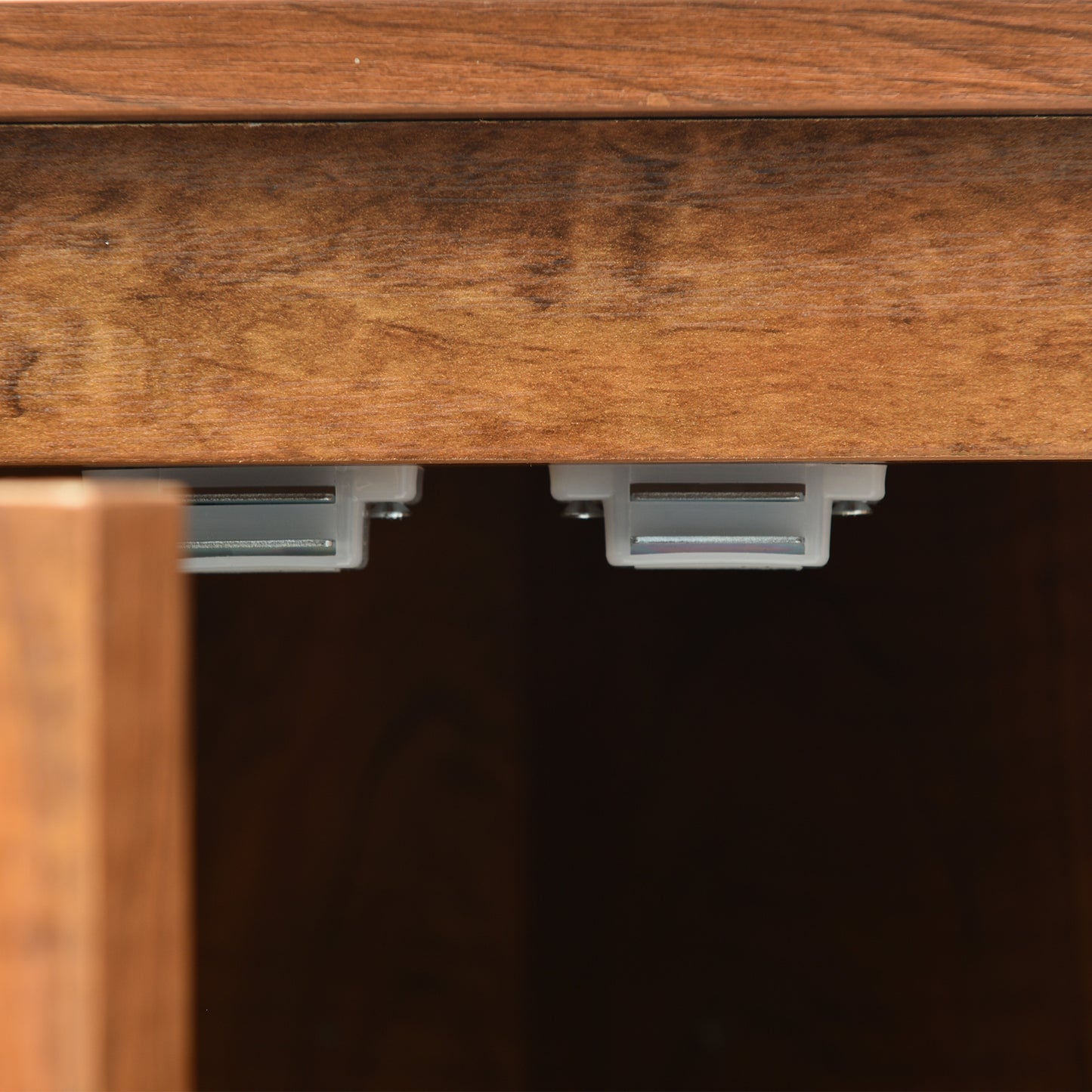 Brown Modern Triangle Corner Storage Cabinet with Adjustable Shelving for Home and Kitchen