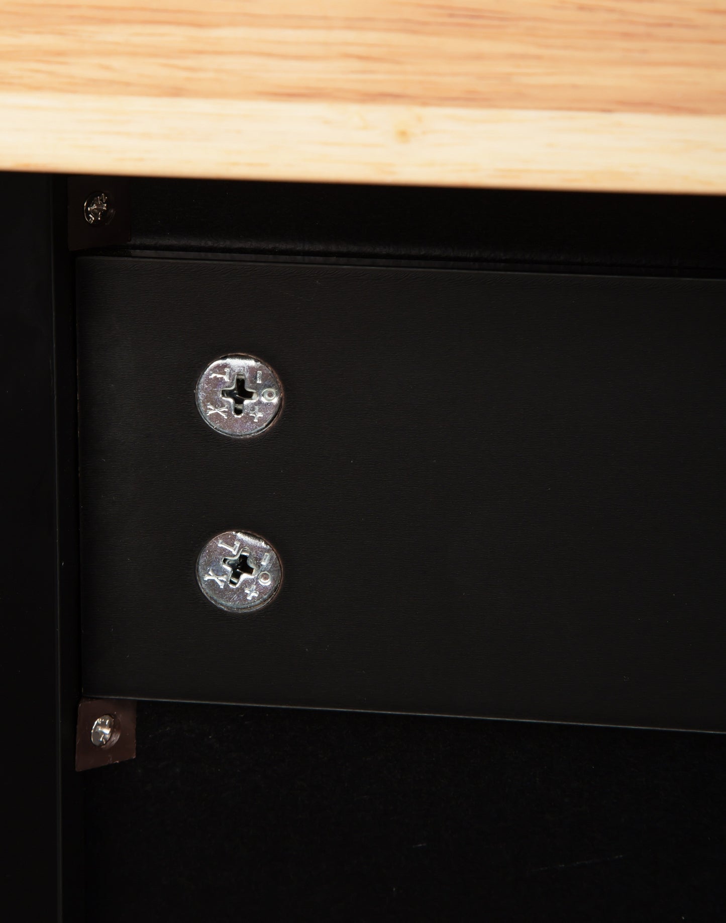 Mobile Kitchen Island with Rubber Wood Top, Adjustable Shelves & Spice Rack - Black-Beech Finish