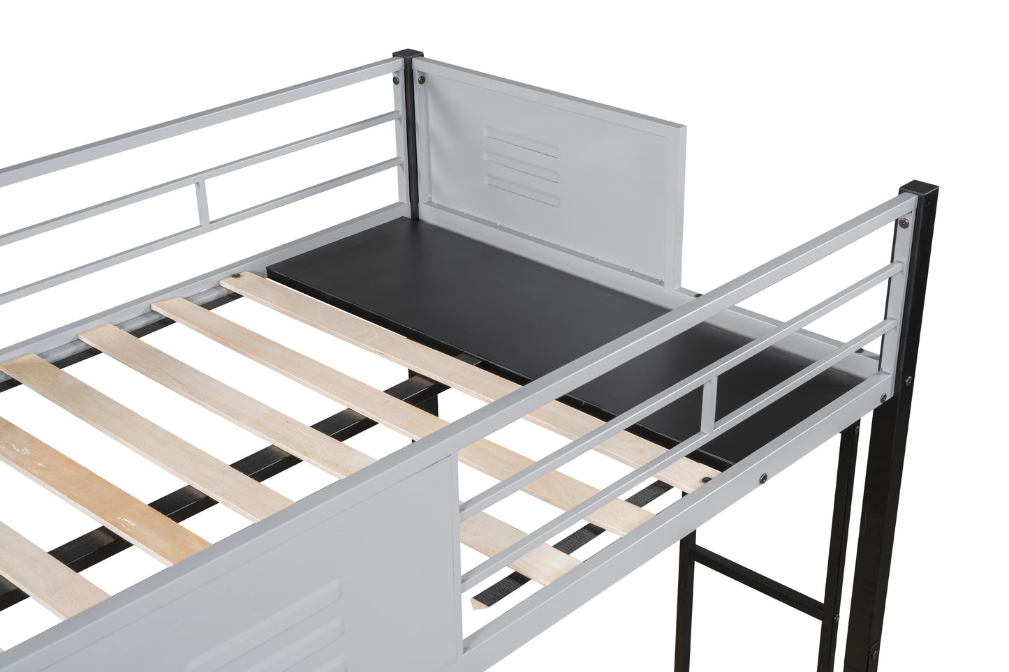 Space-Saving Triple Bunk Bed with Safety Guardrails and Versatile Design