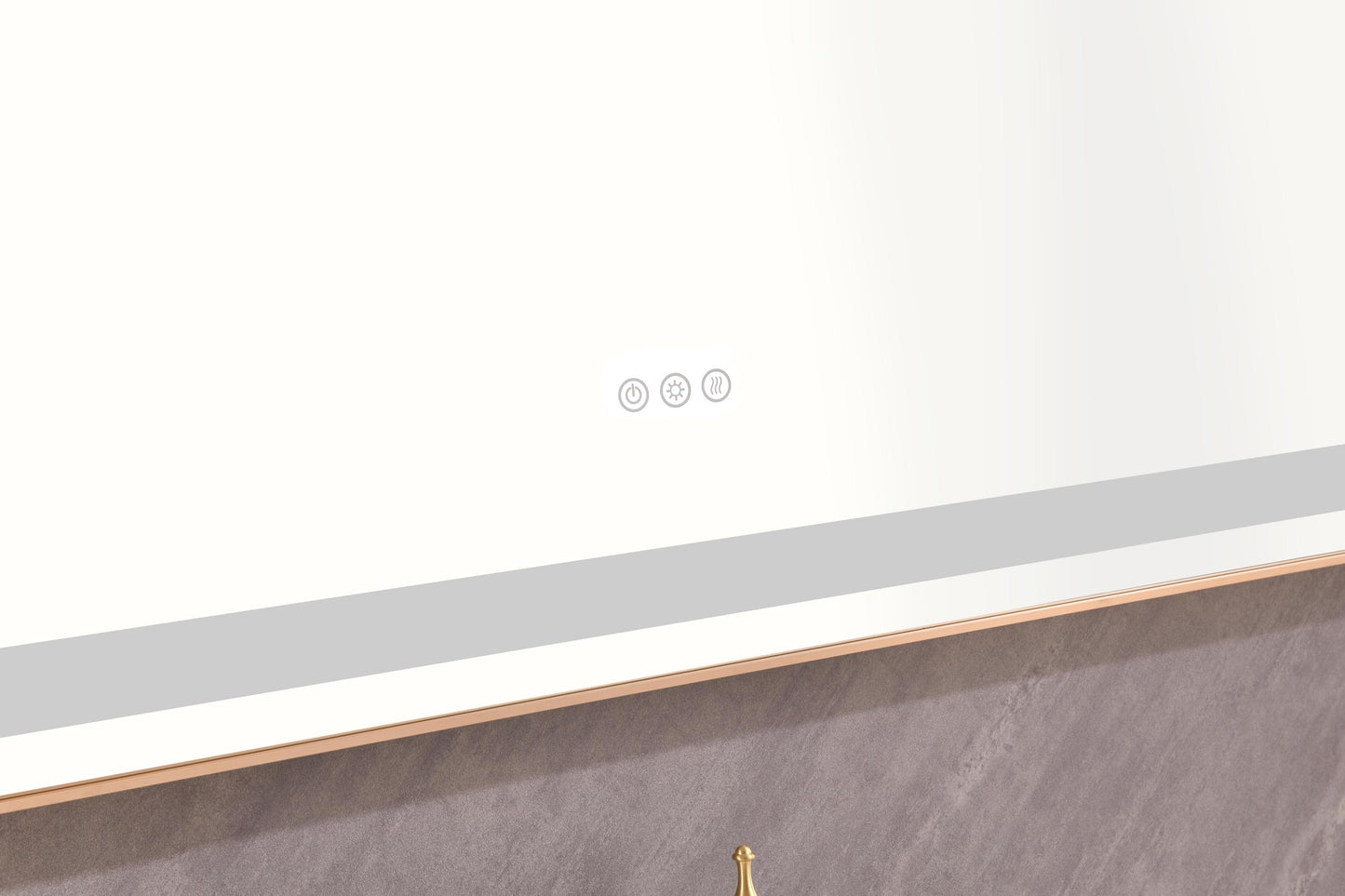 Large 48x36 Illuminated Bathroom Mirror with Dual Control Anti-Fog Feature