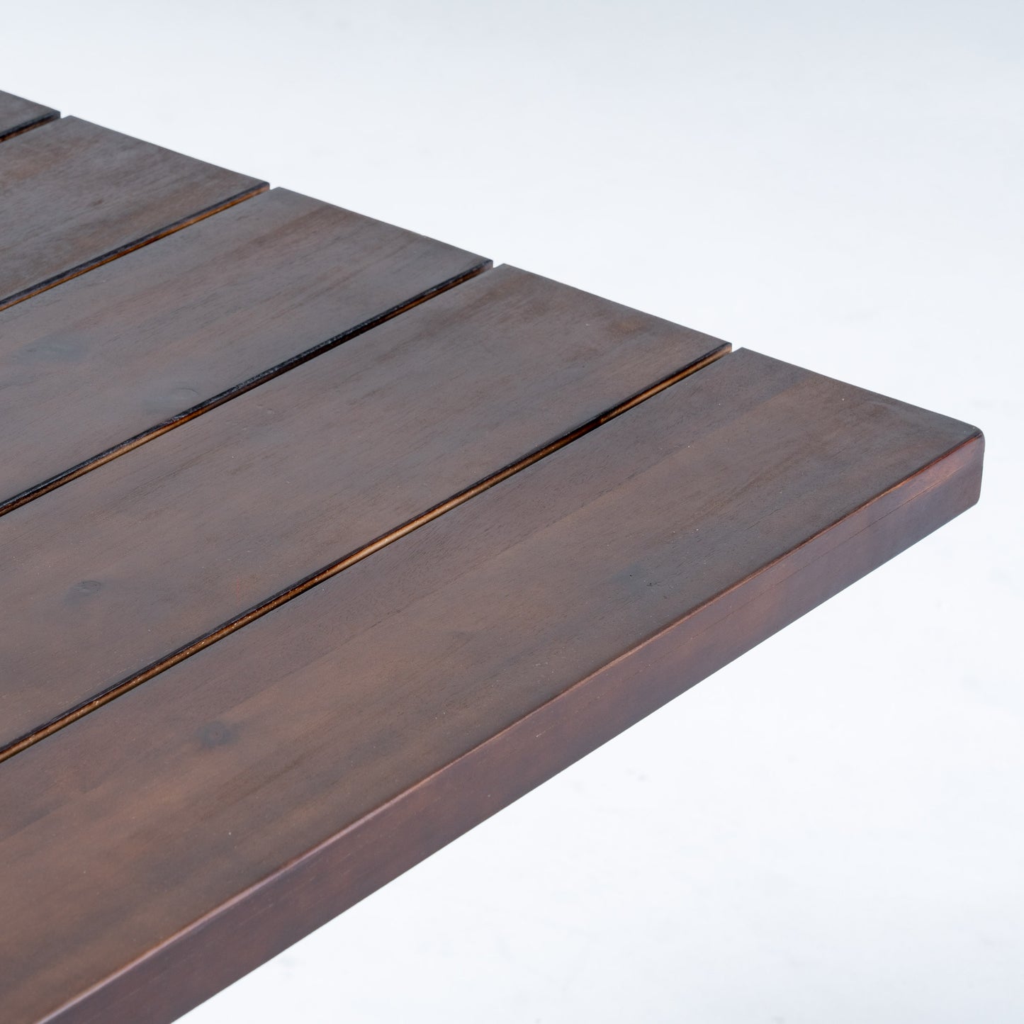 Acacia Farmhouse Dining Table 69in Rustic Dark Brown