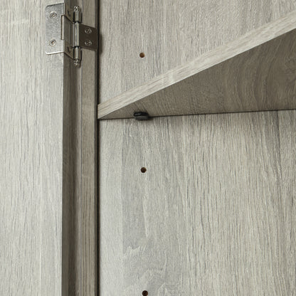 Stylish Oak Triangle Corner Storage Cabinet with Adjustable Shelves for Home and Kitchen Use