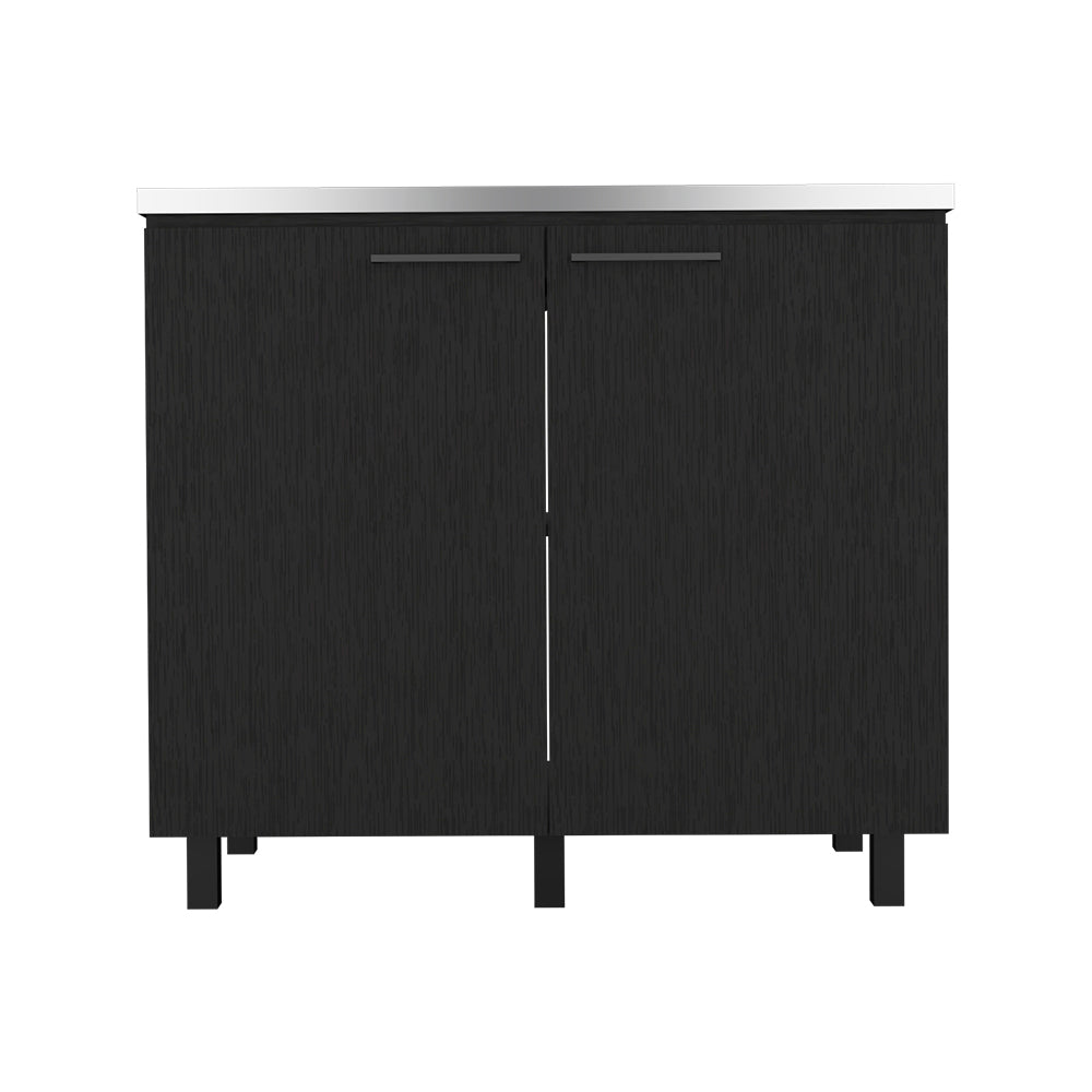 Black Utility Sink Storage Cabinet for Kitchen - Burwood Design