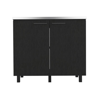 Black Utility Sink Storage Cabinet for Kitchen - Burwood Design