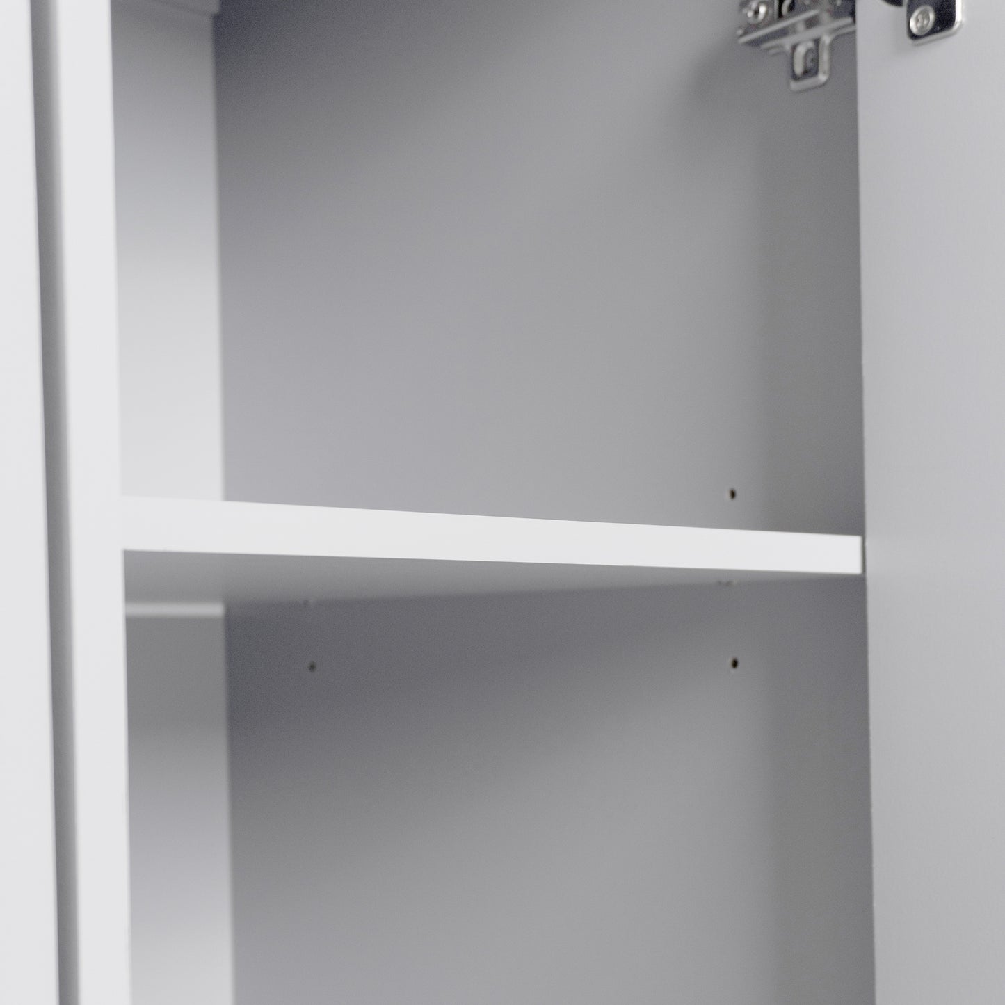 Grey Rolling Kitchen Island with Drop Leaf and Trash Can Storage, Spice Rack, Towel Rack, and Adjustable Shelves