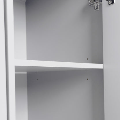 Grey Rolling Kitchen Island with Drop Leaf and Trash Can Storage, Spice Rack, Towel Rack, and Adjustable Shelves