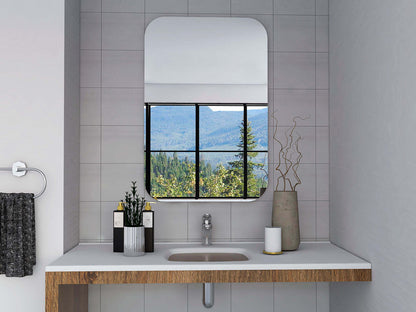 Kenya Medicine Cabinet, Mirror, Double Door, Four Interior Shelves