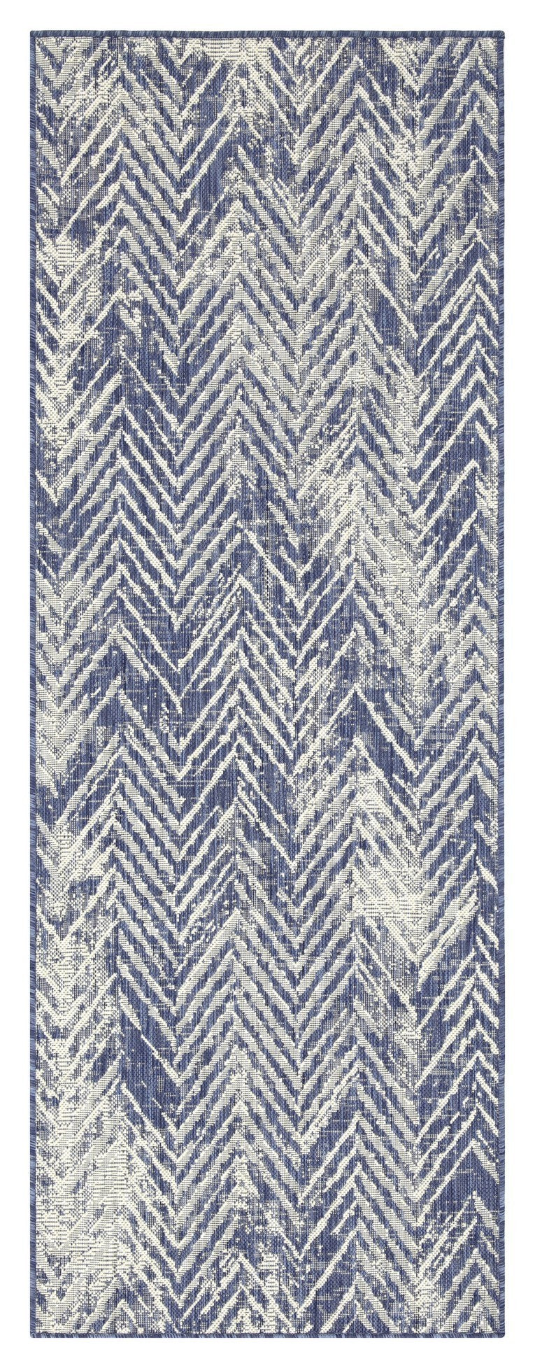 2'7" x 7'3" Indoor/Outdoor Area Rug Polypropylene, Stain-Resistant, Easy-Clean, Kid & Pet Friendly Blue
