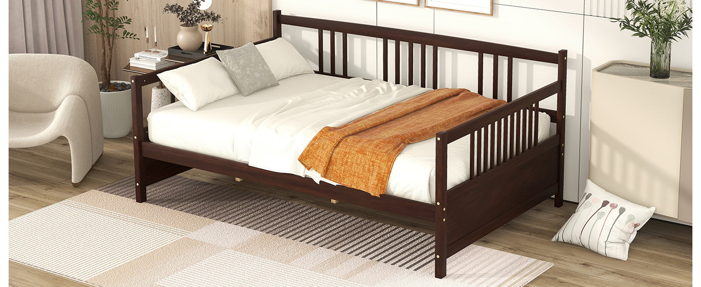 Espresso Full Size Daybed with Support Legs and Elegant Design