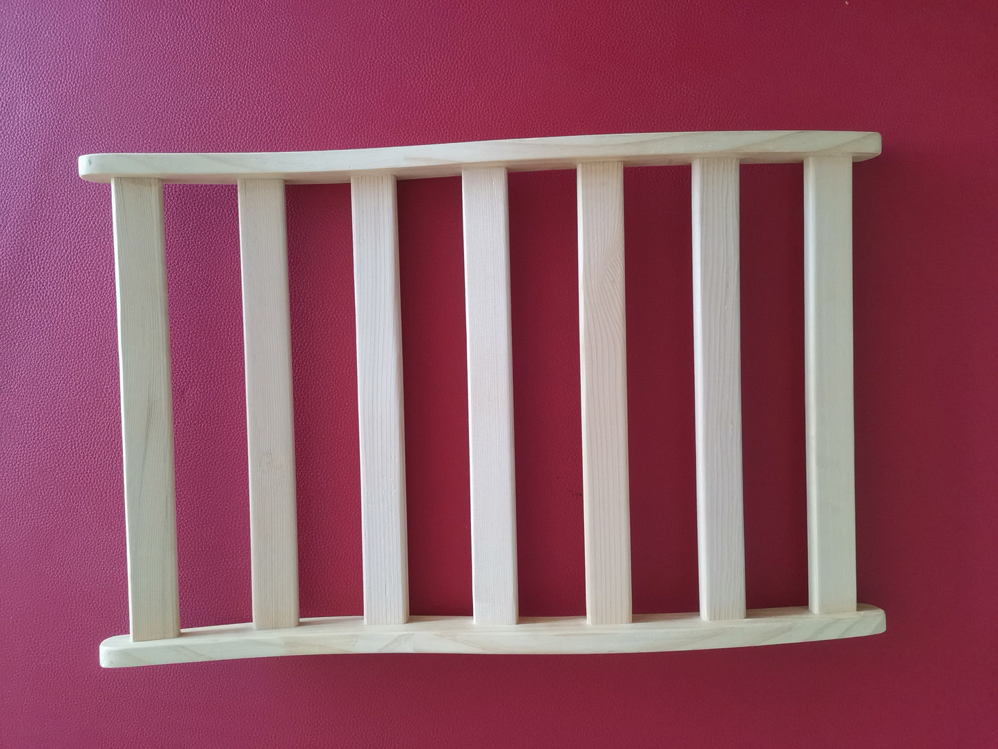 Ergonomic Hemlock Sauna Backrest for Sauna or Sofa, 25.98 x 16.54 x 2.56 in, Solid Wood Natural