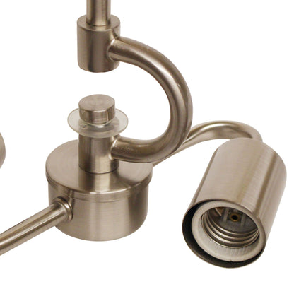 2-Light Vintage Pendant Fixture with Linen Fabric Cord, Ceiling Mount, E26 Base, UL Listed Brushed Nickel