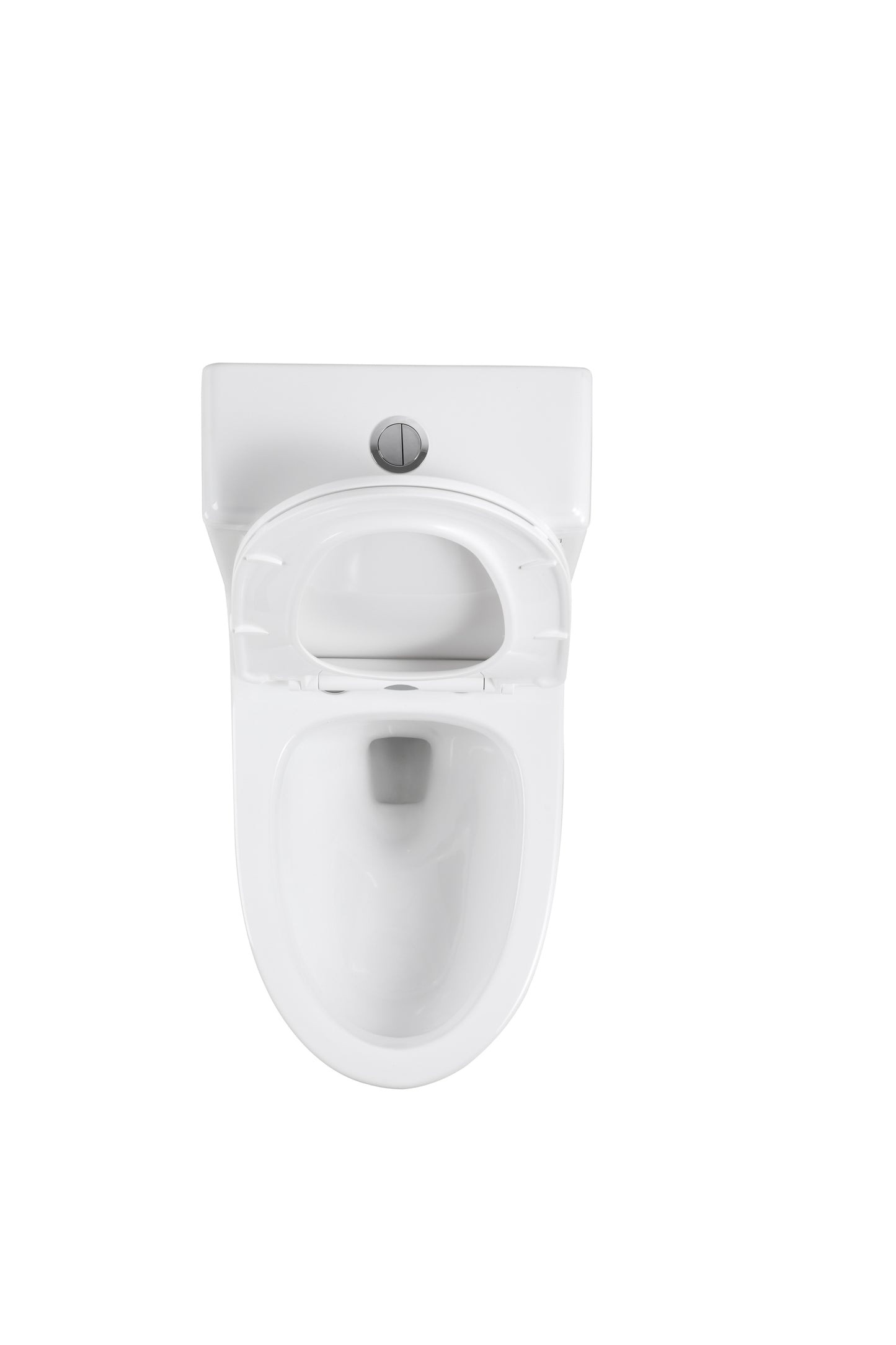 Elongated Comfort Height One-Piece Toilet with Quiet Dual-Flush System, CUPC & WaterSense Certified, White Ceramic, Soft Close Seat