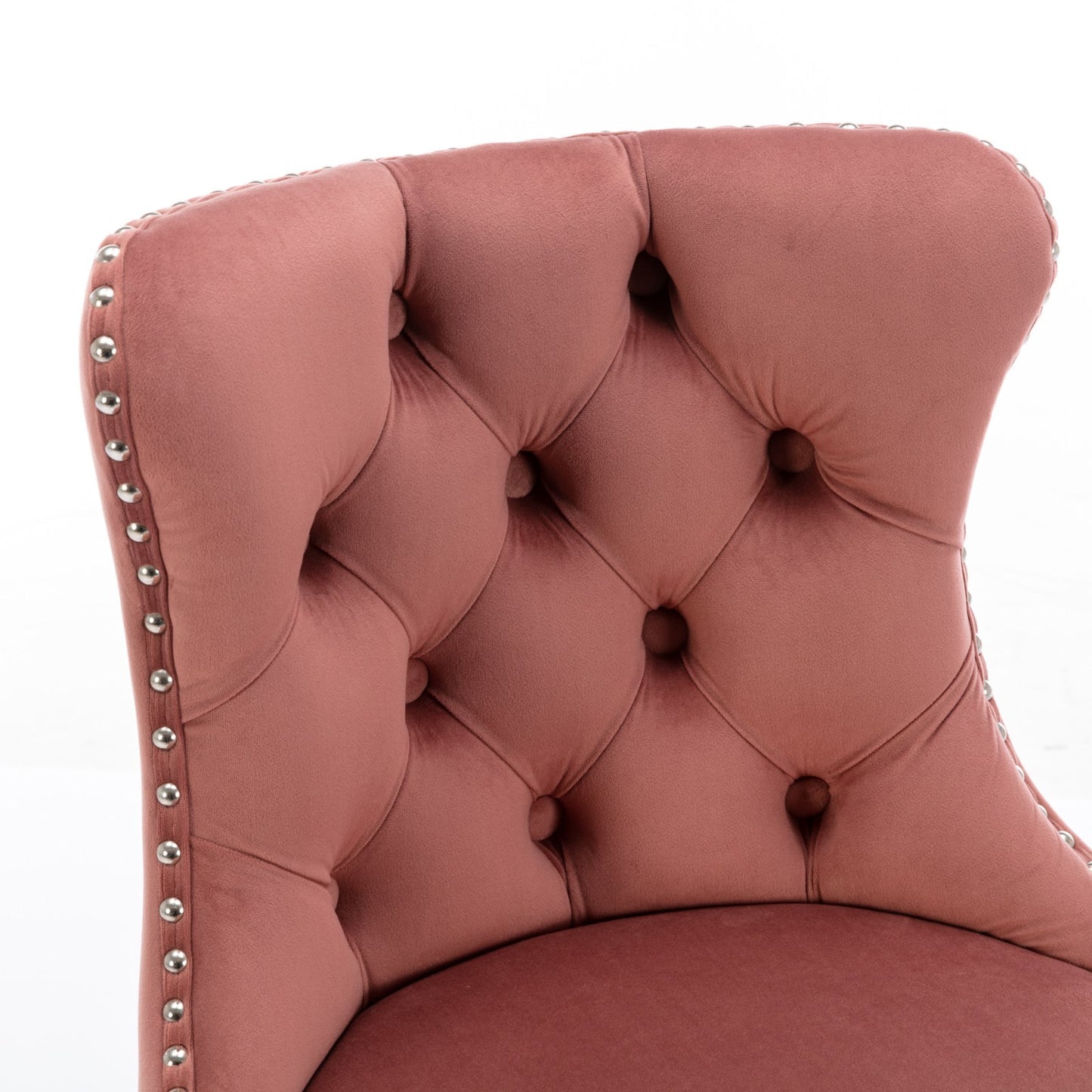 Swivel Velvet Barstools Adjustable 25 To 33 Pink Set Of 2