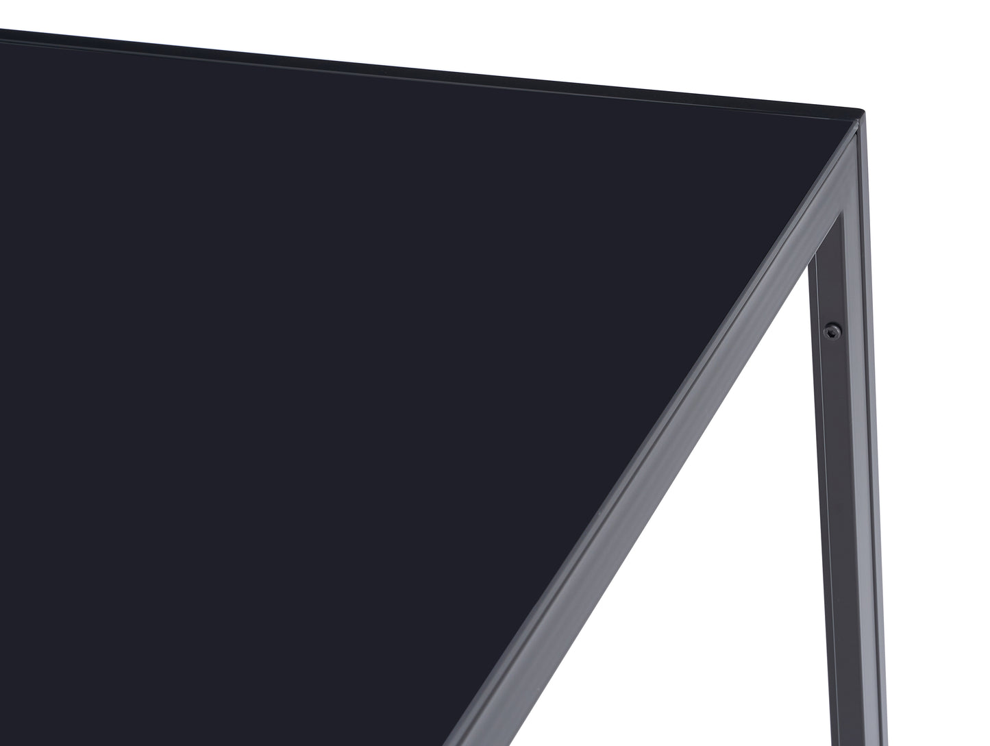 Glass Top Dining Table With Tempered Glass Surface Black