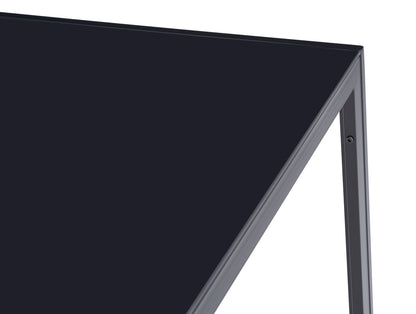 Glass Top Dining Table With Tempered Glass Surface Black