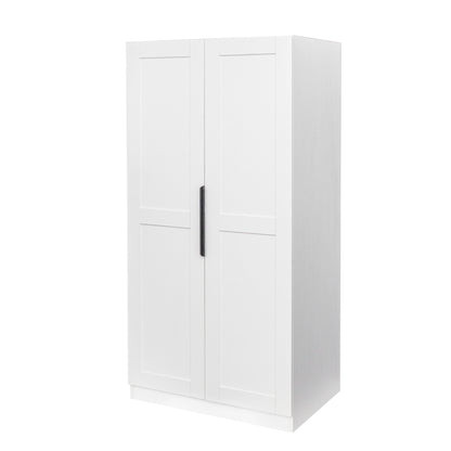 Elegant 62.99” White Freestanding Kitchen Pantry Cabinet with Multi-Level Shelves and Doors for Modern Living Spaces