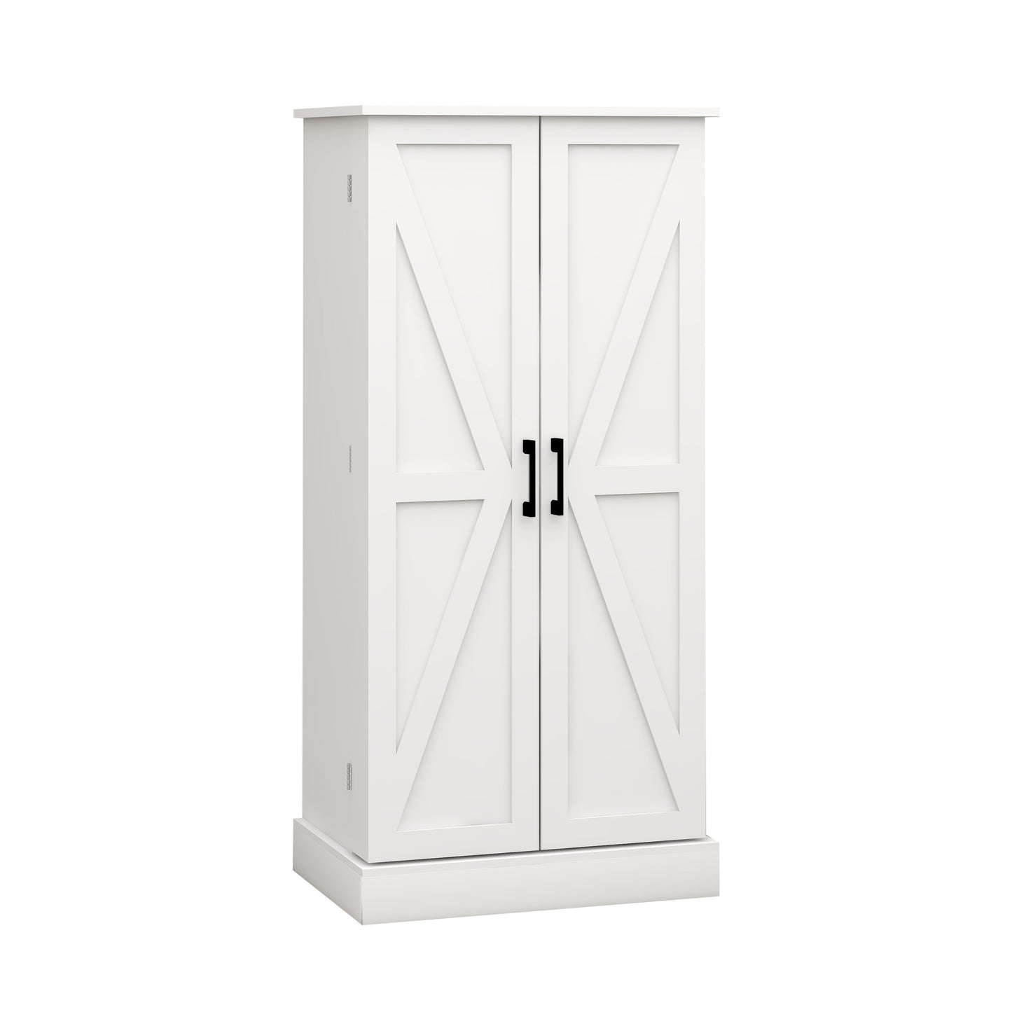 Elegant 50" White LED Pantry Cabinet with Dual Doors, Adjustable Shelves, and Intelligent Lighting for Stylish Kitchen and Dining Storage