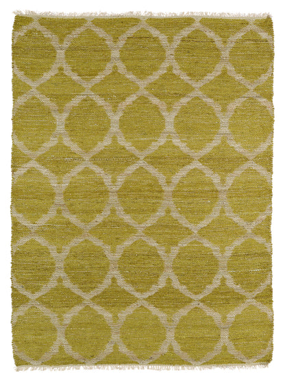 7'6 x 9' Rectangle Area Rug - Hand-Loomed Textured Loop Pile, Jute, Reversible, Transitional Contemporary Indoor Rug Light Green