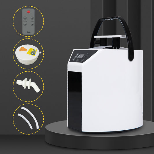 3.0L Tank Sauna Steam Generator, 360° Nozzles, 4 Gear Settings, Remote 90-Min Run Time White+Black