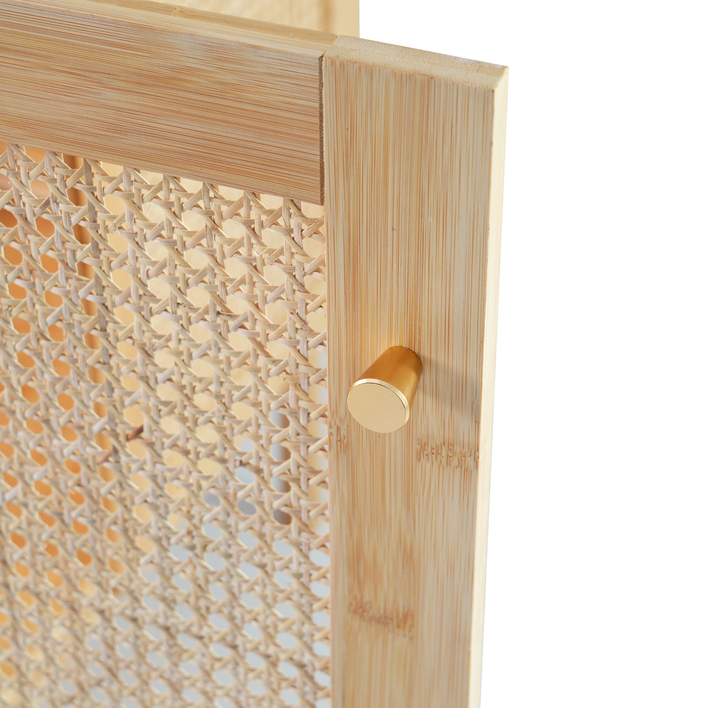 Elegant 30-Inch Natural Bamboo Bathroom Vanity with Artisanal Rattan Doors and Soft-Close Mechanism